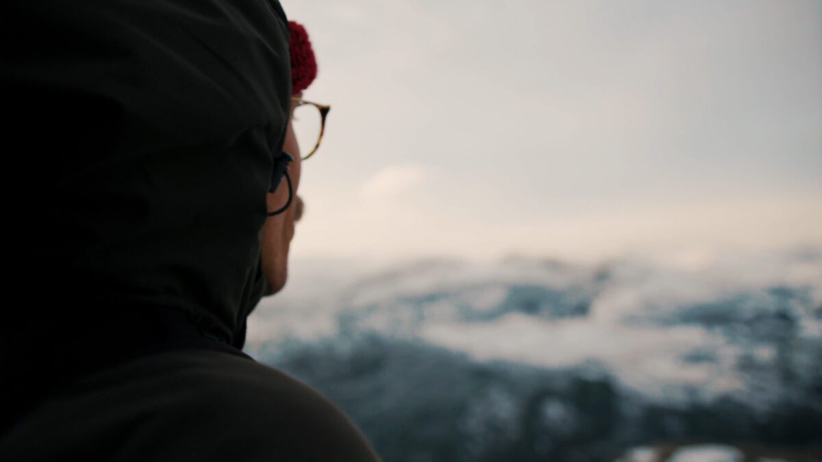 The new Westcoaster beanie in a Norwegian fjord.