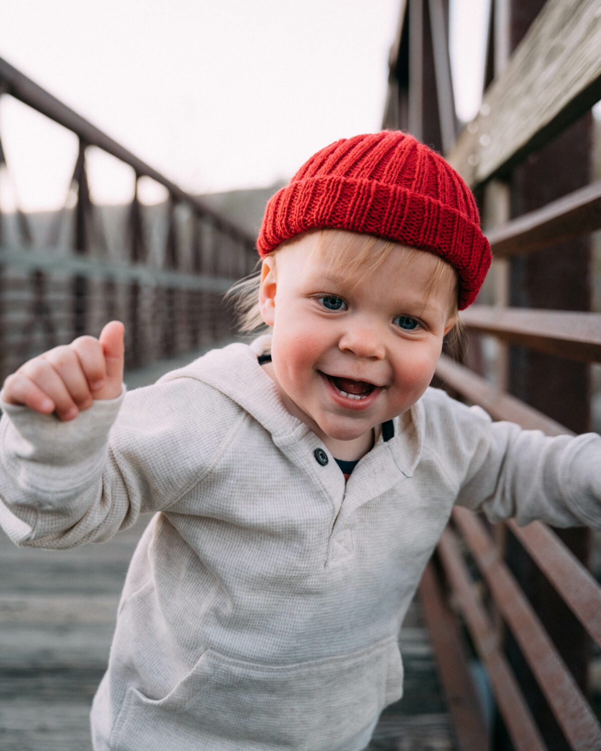 Kid with a red beanie
