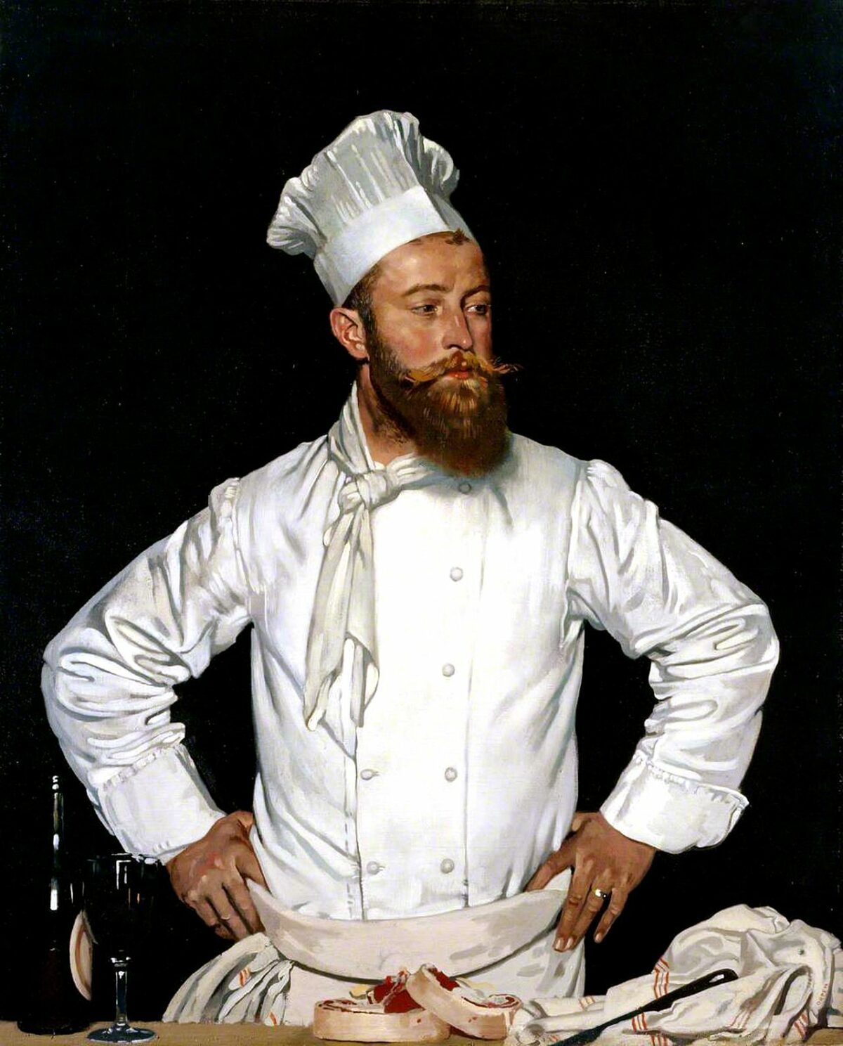 The word toque used for a chef's hat.